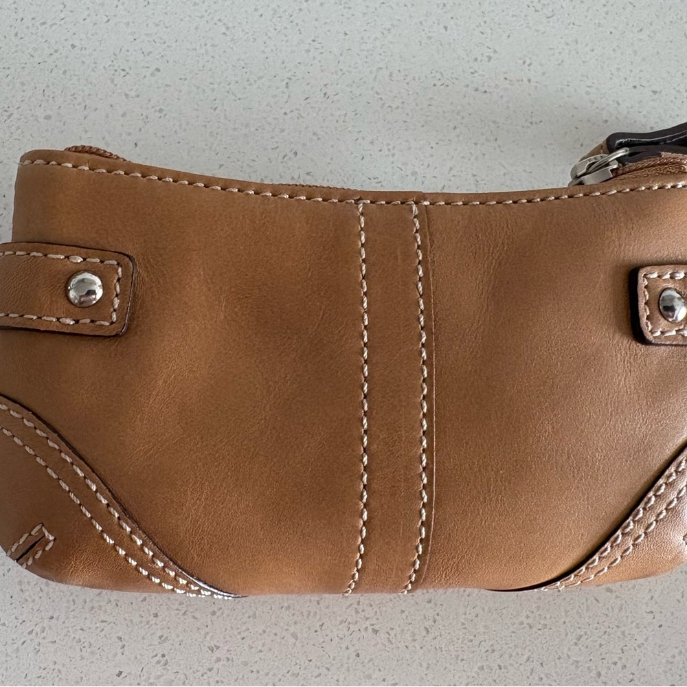 Coach Y2K Soho Beige leather Coin Purse keychain New with tags - Picture 5 of 12